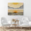 " IDEA4WALL Canvas Print Wall Art Sunrise Abstract Ocean Illustrations Modern Art Decorative Bohemian Multicolor Minimalism For Bedroom - 32"x12"x2 "