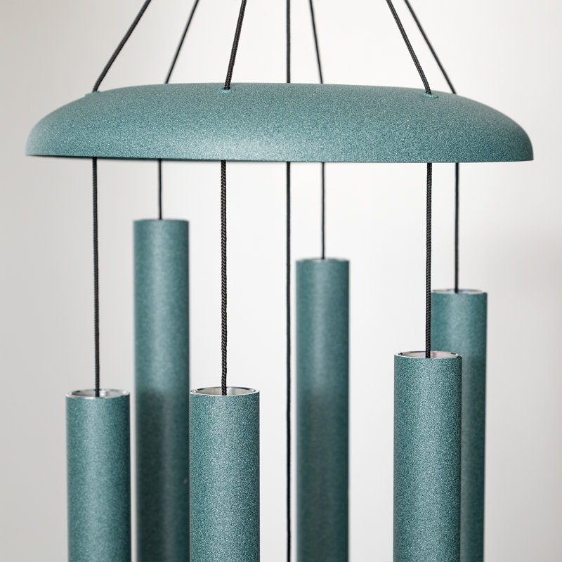 Patina Green 30" Aluminum Wind Chime for Outdoor Decor