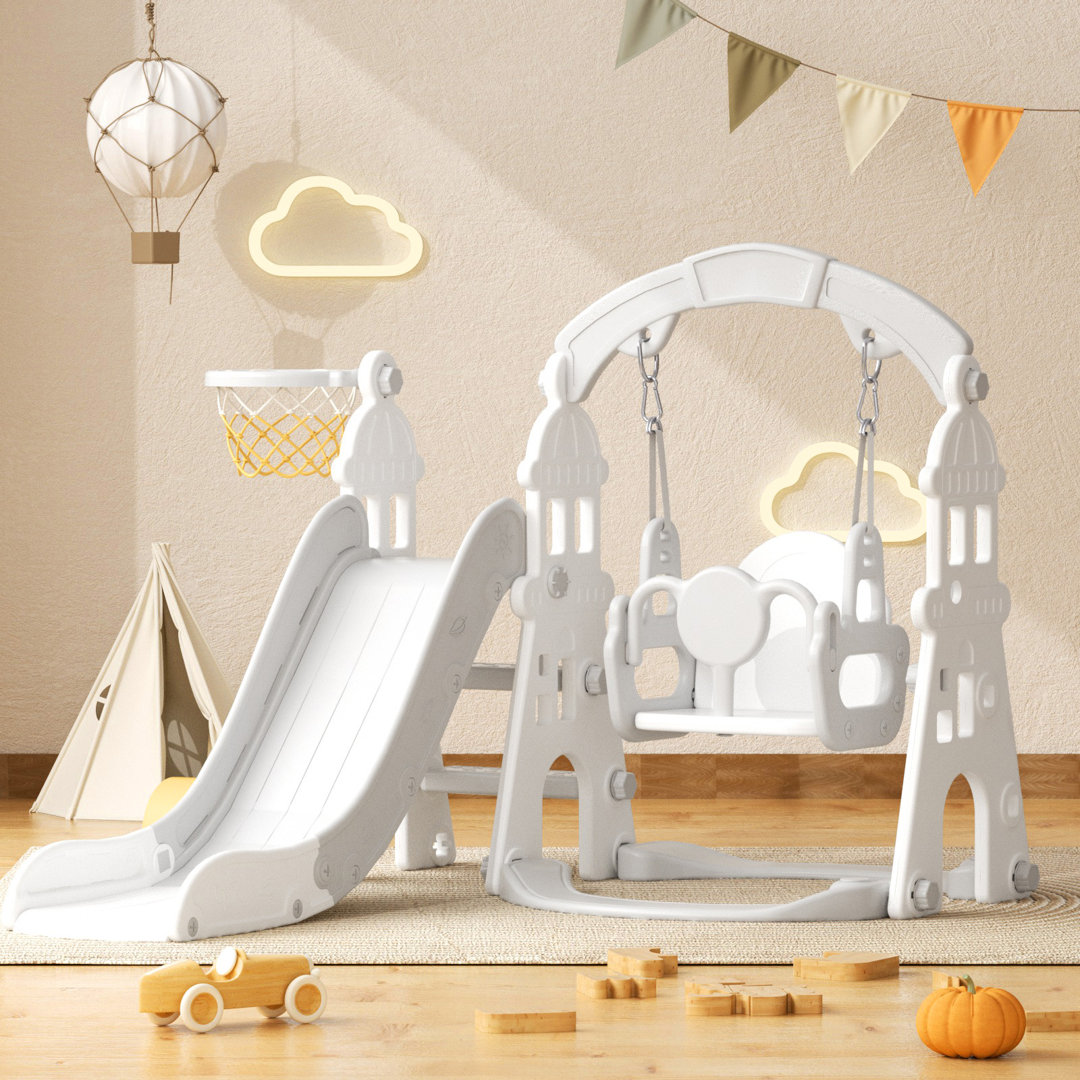 GLAF Plastic Swing Set with Swing(s) , Slide(s) GLAF Slide 