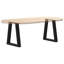 Pieds de table de salle à manger en forme de V, 2 pièces, acier noir-1838819061