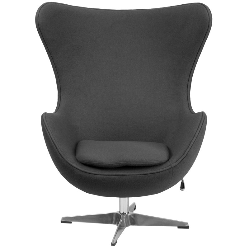 Upholstered Swivel Accent Chair, Gray