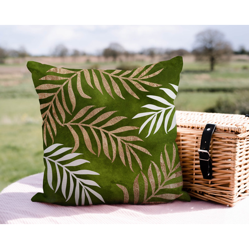 Bobo Fern Indoor/Outdoor Throw Pillow, 19H" x 19W", 15H" x 15W"