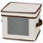  China Plate Storage Box, Holds 12 Dessert Plates or Bowls, Windowed Panel, Sturdy Frame and Reinforced Handles, Felt Cushions, Fully Removable Lid