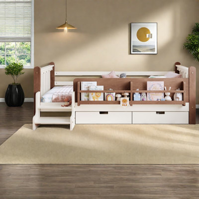 Lits simples peu encombrants avec rangement, style enfant en bois de pin pour un usage domestique