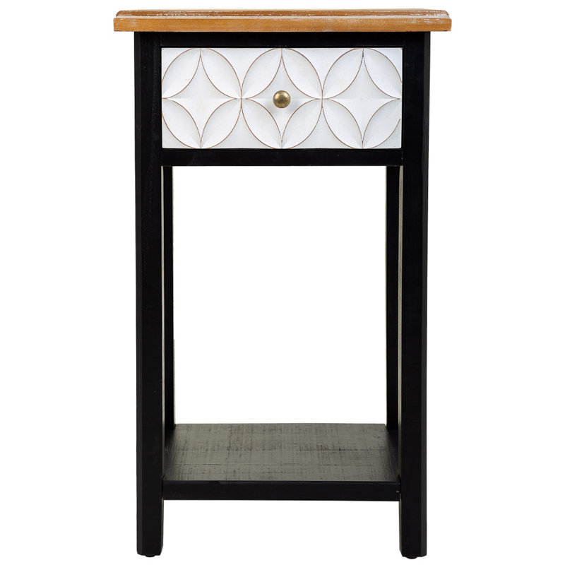 Sparnall 48cm W Manufactured Wood Bedside Table