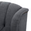 Fauteuil inclinable gris anthracite en tissu capitonné-984299535