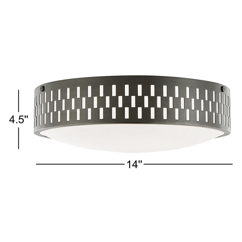 Plafonnier encastré 3 lumières 14 po Maude, Bronze vieilli