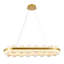 Lustre rectangulaire en albâtre de 95 cm (37,4 po) avec hauteur réglable