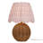 Rattan Table Lamp with Pleated Fabric Shade-1384491460