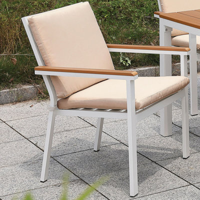 Clasby Metal Outdoor Dining Armchair