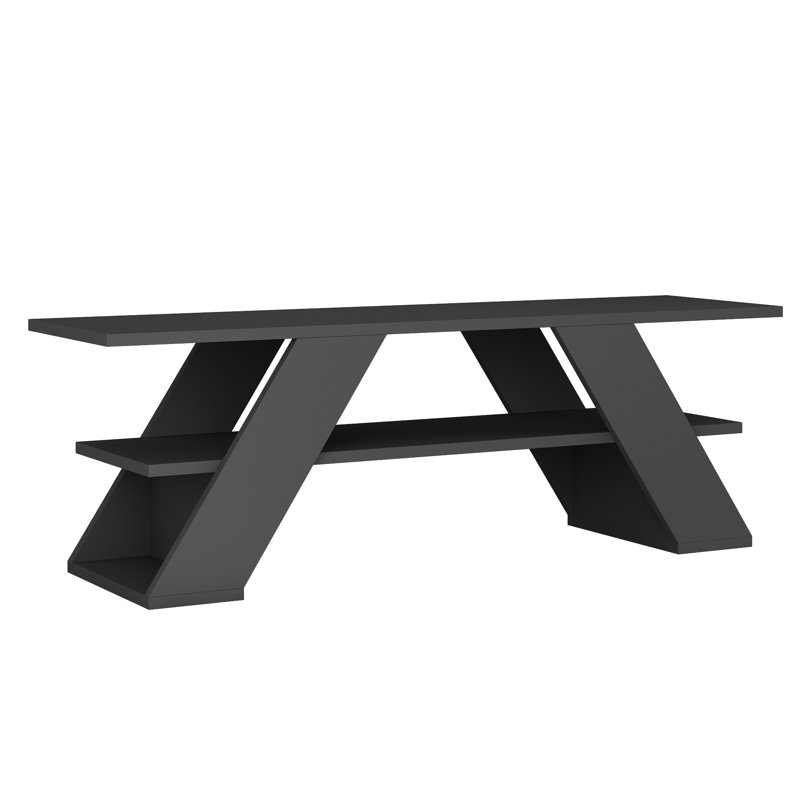 Enrico Modern TV Stand 50" TVs with Open Shelf, Anthracite