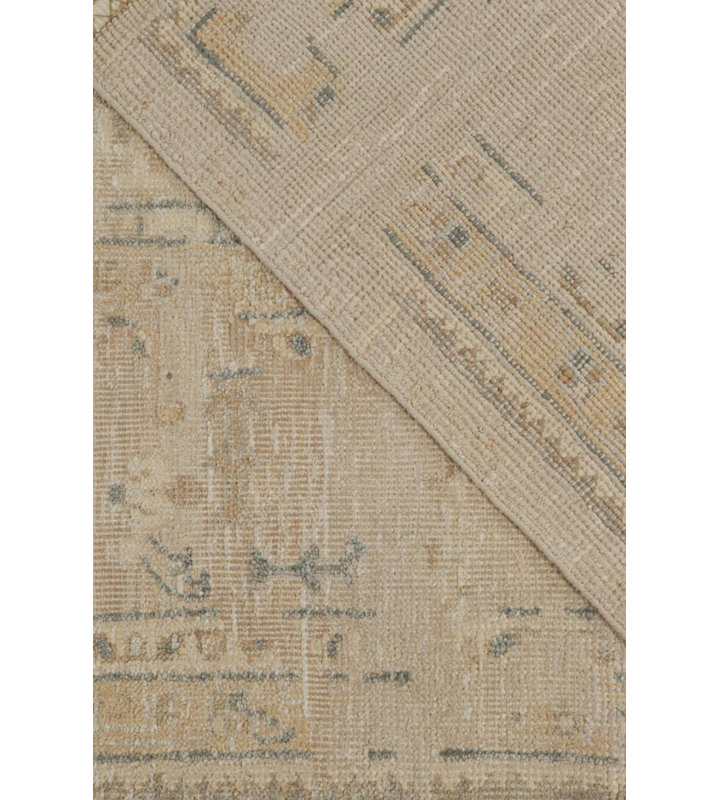 Oushak Handmade Oushak Silk Floral Area Rug, Rectangle 10' x 14'