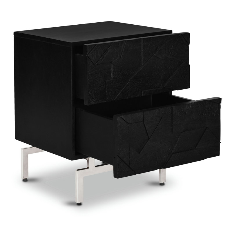 Table de chevet en bois massif Geo