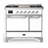 Majestic III Series 40 Inch Dual Fuel Range with 6 Sealed Burners, Griddle, in White (Natural Gas, Chrome Trim)-124828635-124828640-124828649