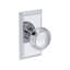 Bremerton Passage Knob with Chamfered 5in Rose in Lifetime (PVD) Polished Nickel-692314676