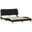 Cadre de lit vidaXL avec DEL sans matelas Hvar noir et blanc 59,8 po x 79,9 po-118101765-118101768
