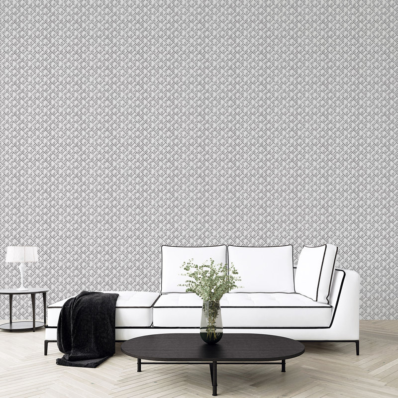 Cumbo 10m x 53cm Wallpaper Roll, Grey/Black