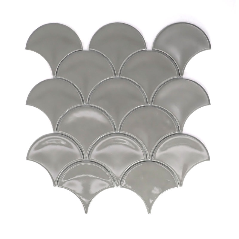 Reward™ Dove 10" x 11" Porcelain Fish Scale Mosaic Tile