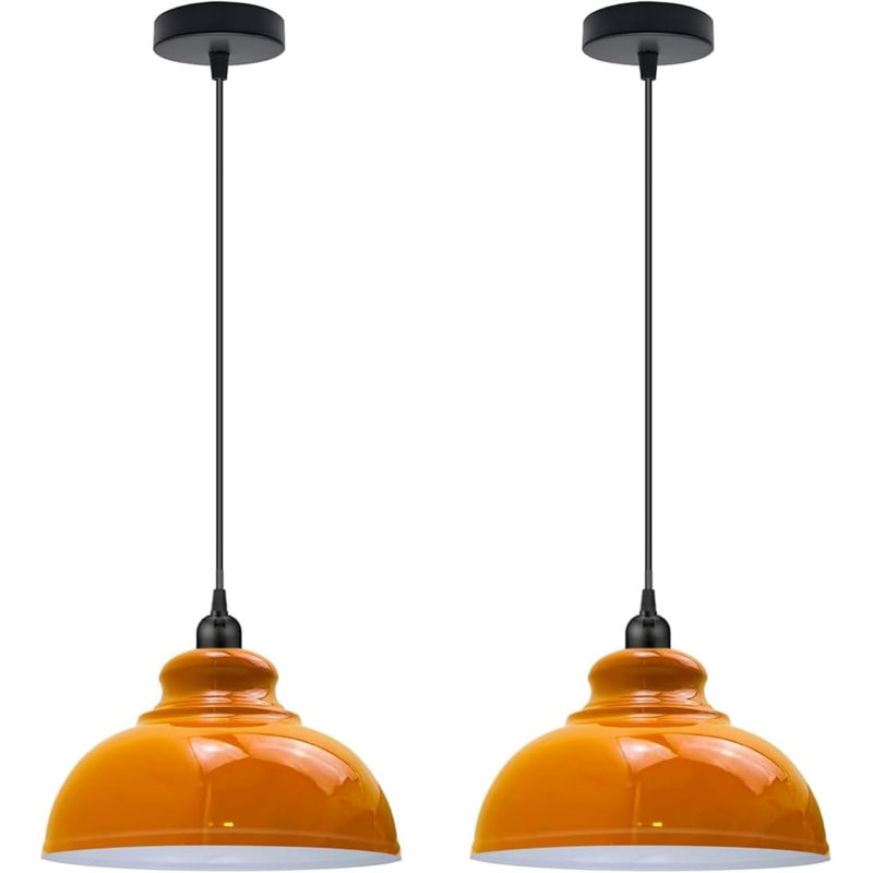 Ensemble de 2 luminaires suspendus Modern Modern, Orange