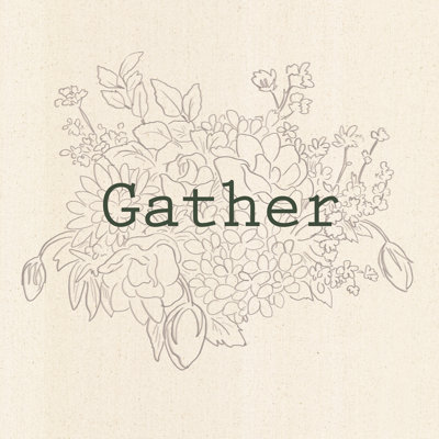 Gather Floral Drawing - Wrapped Canvas Print