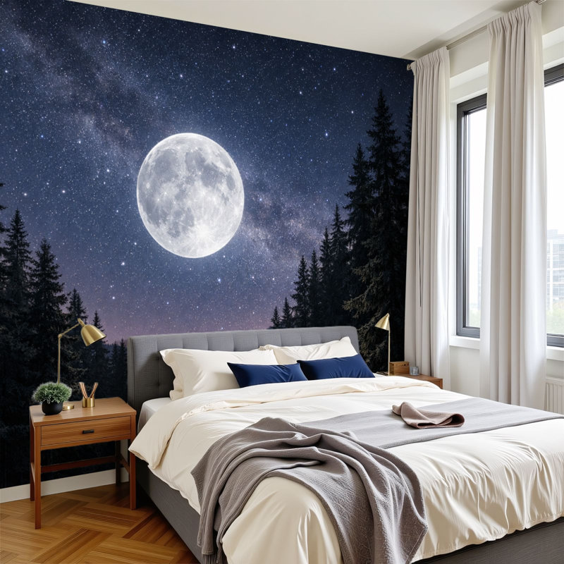 Papier peint adhésif auto-adhésif moderne pour la chambre à coucher L 96 po x l 69 po Peel and Stick, L 96 po x l 69 po