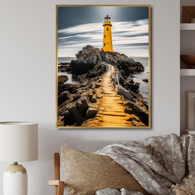 Phare de Robinsonville - photo II grise et jaune