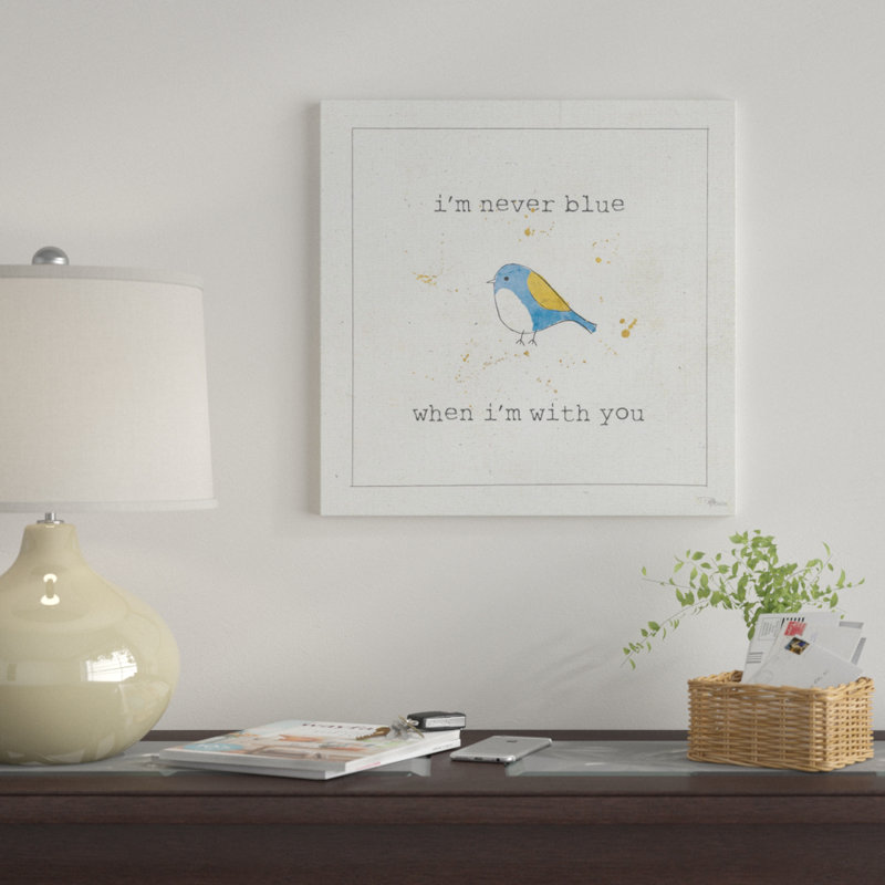« lil tweets iii » par "pela studio, reproduction d’impression sur toile tendue, H 16 po x l 16 po x P 1 po, Blanc