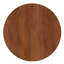 Table basse ronde cannelée avec rangement, bois de pin massif, porte coulissante, design compact, finition noyer-129227929