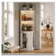 Armoire de bar 67,3 "avec prise de courant, armoire à vin de ferme avec tablettes réglables pour la maison, avec lumières et support en verre