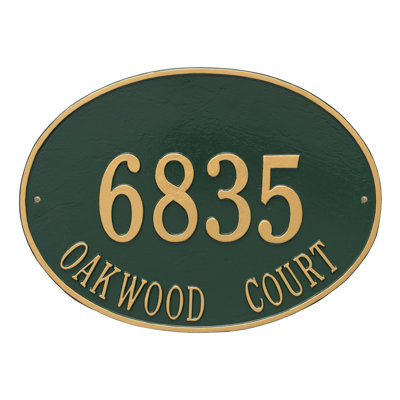 Hawthorne 2-Line Wall Address Plaque