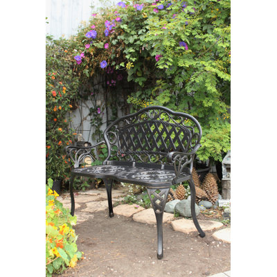 Banc de jardin en fonte d'aluminium Creedmoor