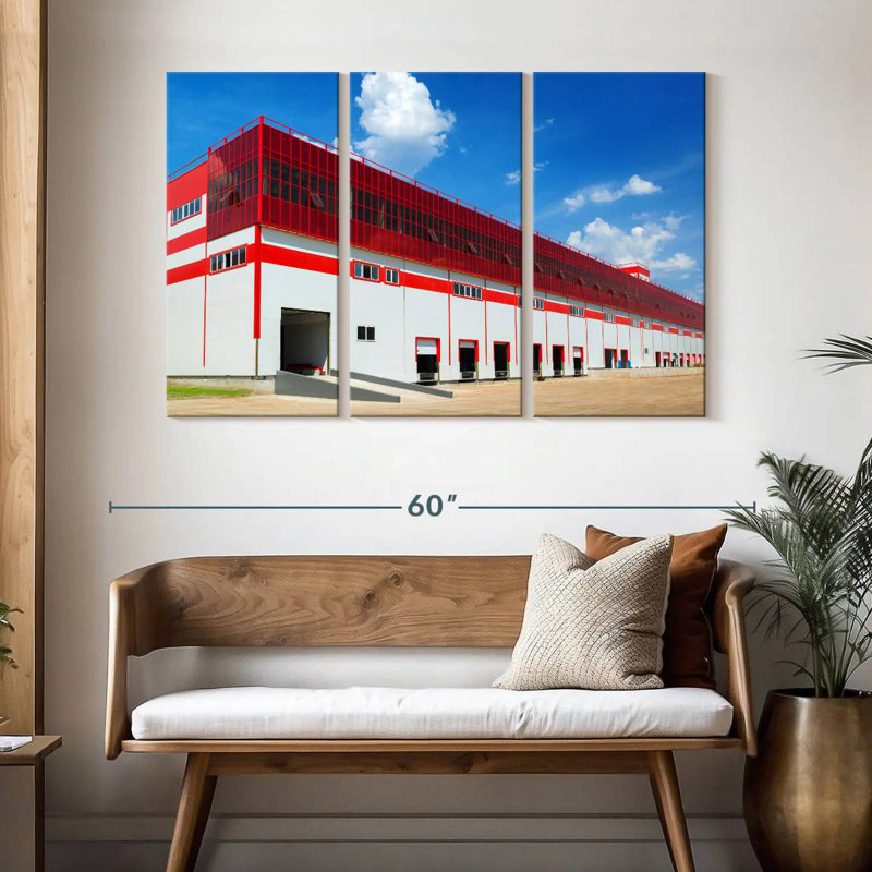 Modern Warehouse Structure, 32" H x 50" W
