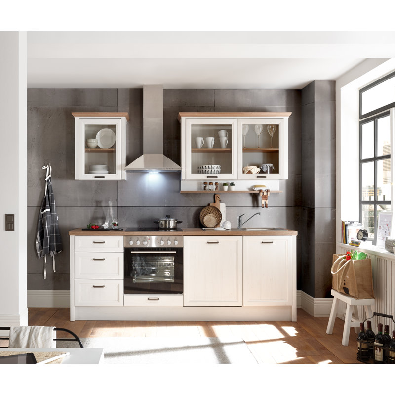 Kitchen Unit 230 Cm Without Appliances Charcoal, Beige
