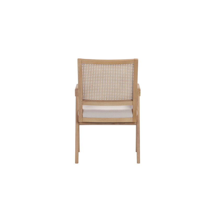 Upholstered Arm Chair, White