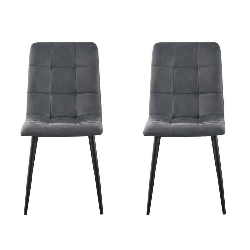 Aliasa Upholstered Side Chair, Dark Grey