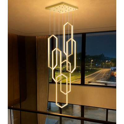 6 Rings Led Dimmable Chandelier