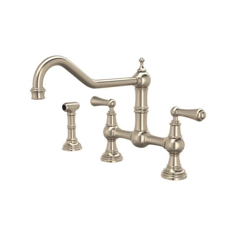 Edwardian kitchen faucet, Satin Nickel