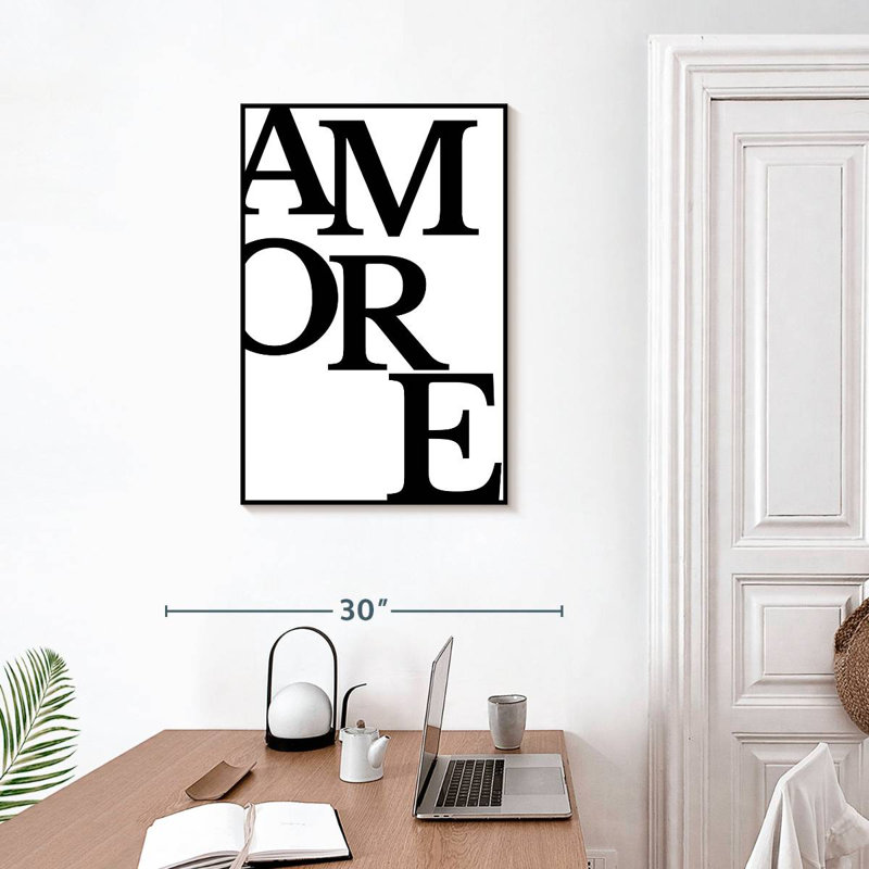 Tergel Amore Typography, 30" H x 20" W