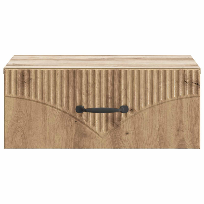 49cm W Manufactured Wood Bedside Table, Artisan Oak