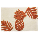 Batik Pineapple Rectangle 100% Cotton Reversible Bath Rug