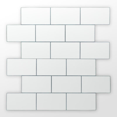 6.1 in. W x 12 in. L Peel and Stick Subway Tile