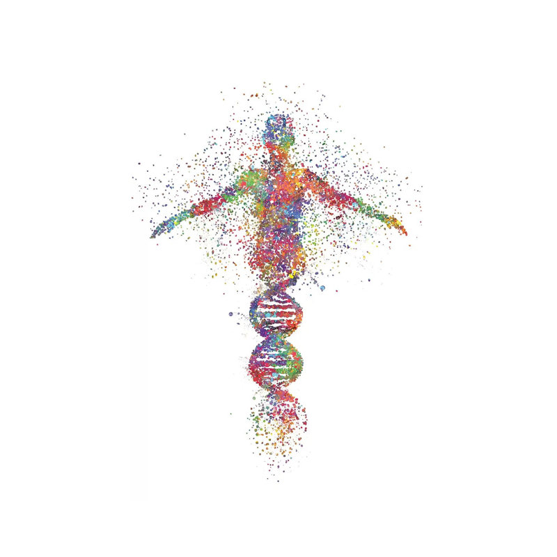 DNA Woman - Wrapped Canvas Print, 20.32 cm H x 30.48 cm W