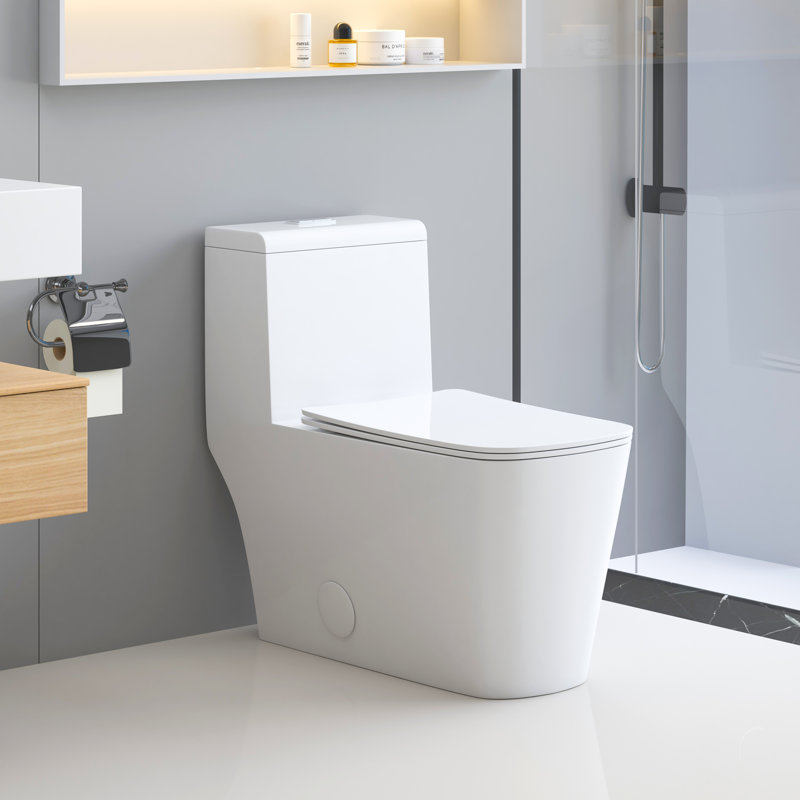 Toilette tornade à double chasse 1,1 / 1,6 GPF KDK, Blanc