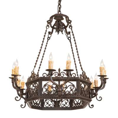 Lustre unique / audacieux classique / traditionnel à 12 lumières Winon