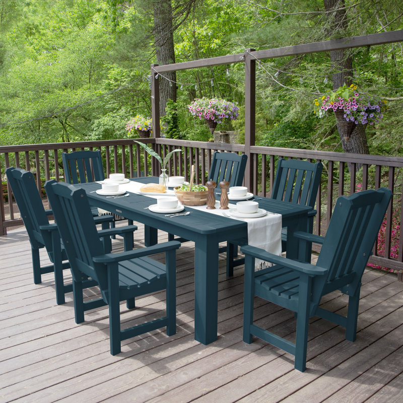 Ensemble repas pour 6 personnes Kile, Bleu Nantucket, L 84 po x l 42 po x H 36 po