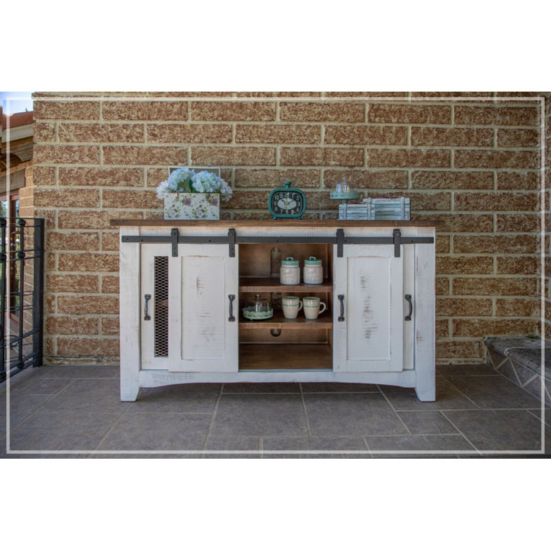 Unfinished TV Stand, White, 80" W