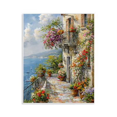 Botanical Lined Seaside Wall Plaque, design by Franklyn Gregory