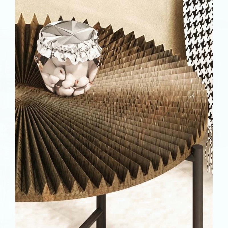 Ensemble 2 pièces de tables basses et de bout imperméables avec motif rustique et pieds en métal robustes, Noyer foncé