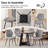 Boucle Dining Chairs Set Of 4, Upholstered Side Chair With Metal Legs, Gray-492382062