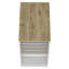 Îlot de cuisine 36 po en bois naturel et blanc avec rangement
